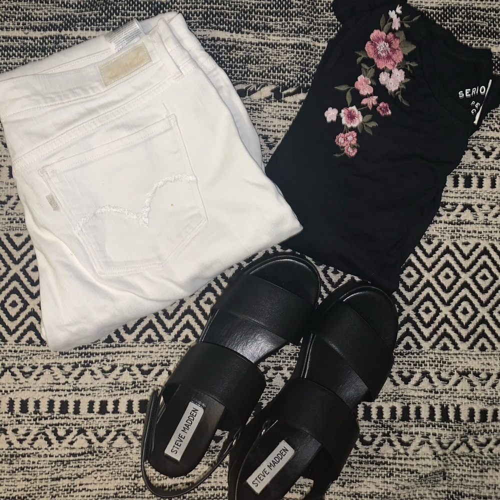 Long-sleeve floral blouse